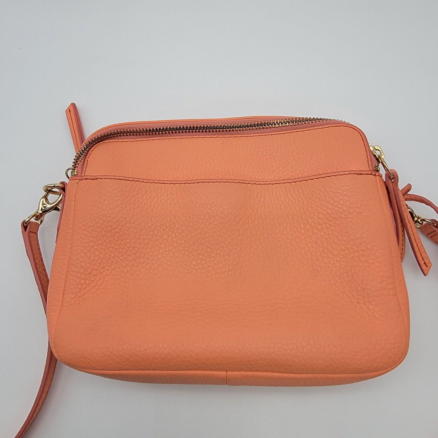 Fossil Sydney Crossbody Bag Papaya Genuine Leather Purse