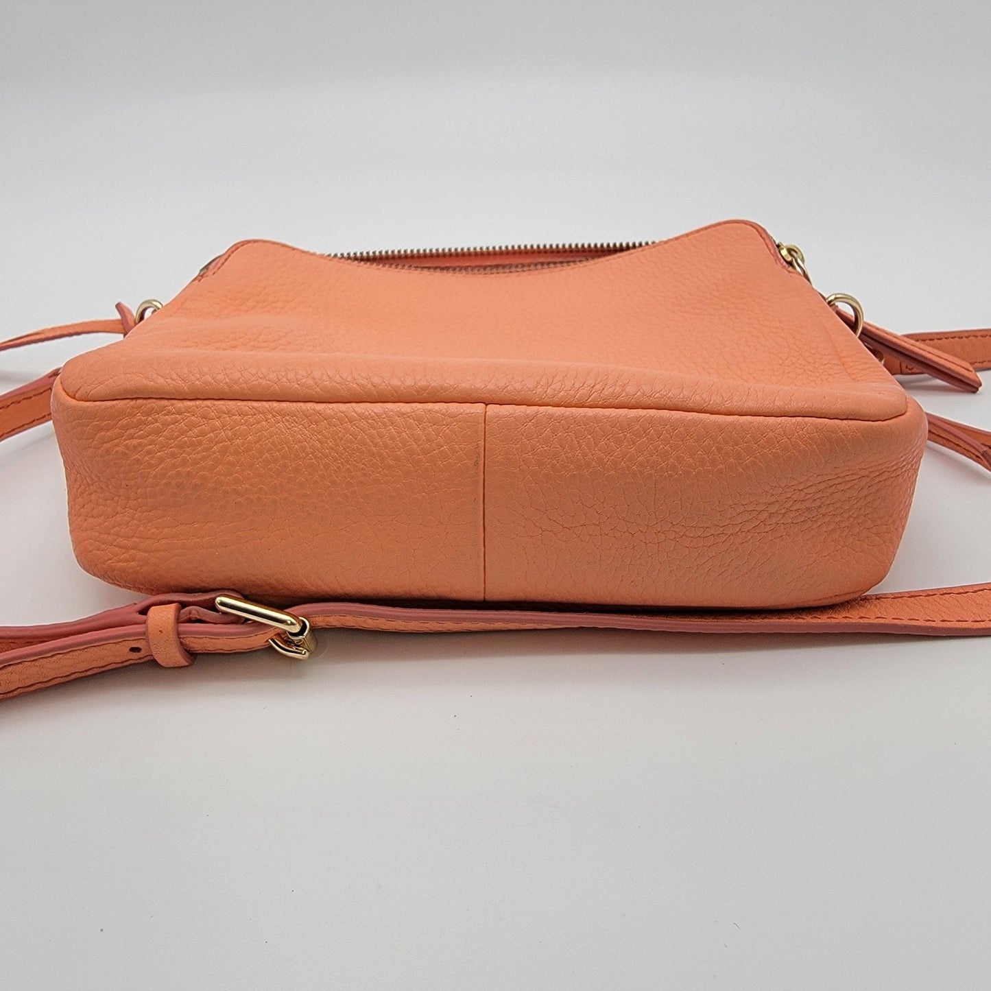 Fossil Sydney Crossbody Bag Papaya Genuine Leather Purse