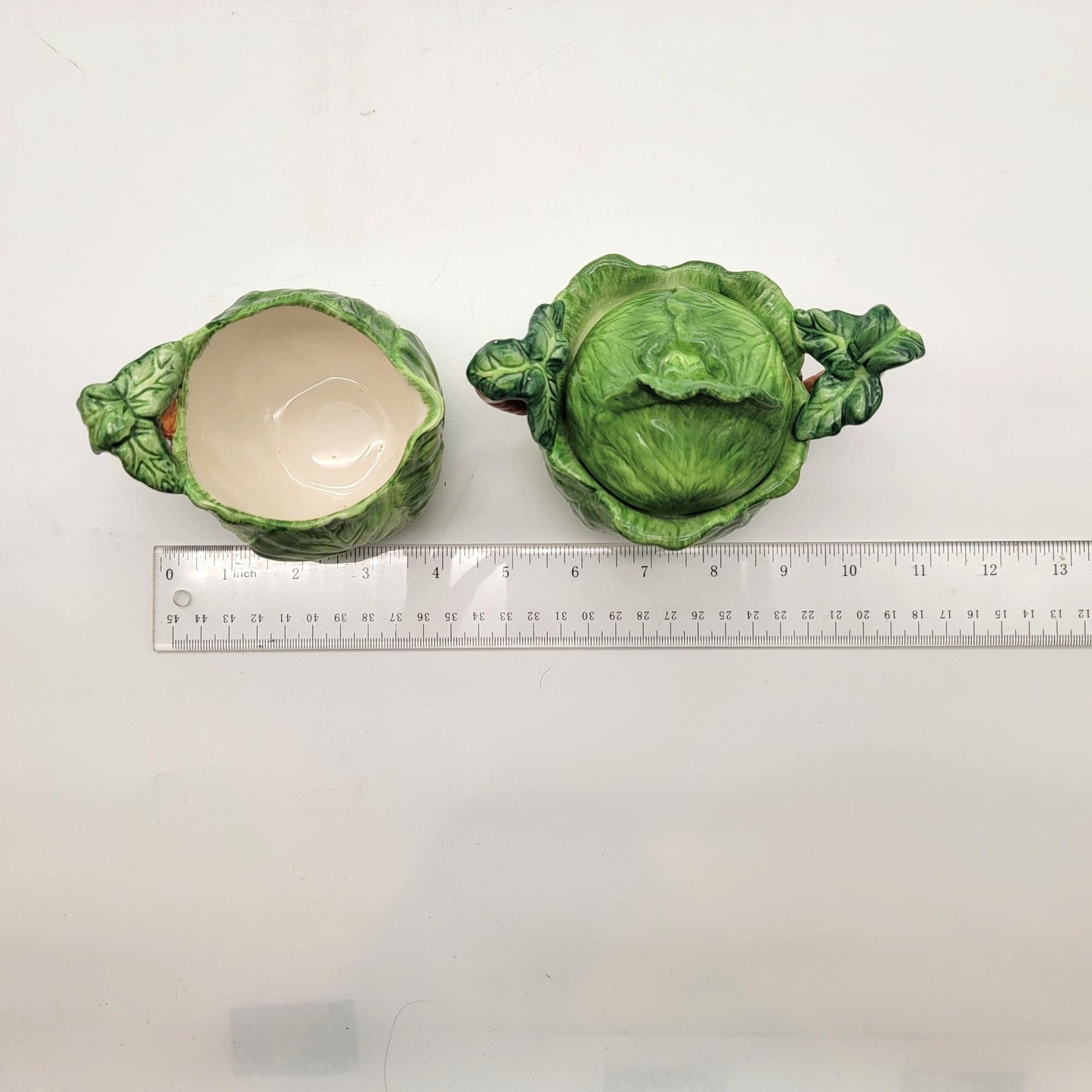 Vintage Cabbage & Carrot Creamer And Sugar Bowl Set