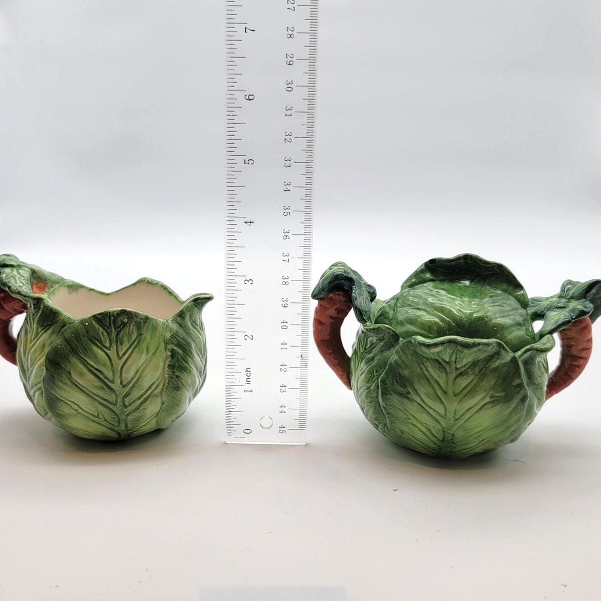 Vintage Cabbage & Carrot Creamer And Sugar Bowl Set