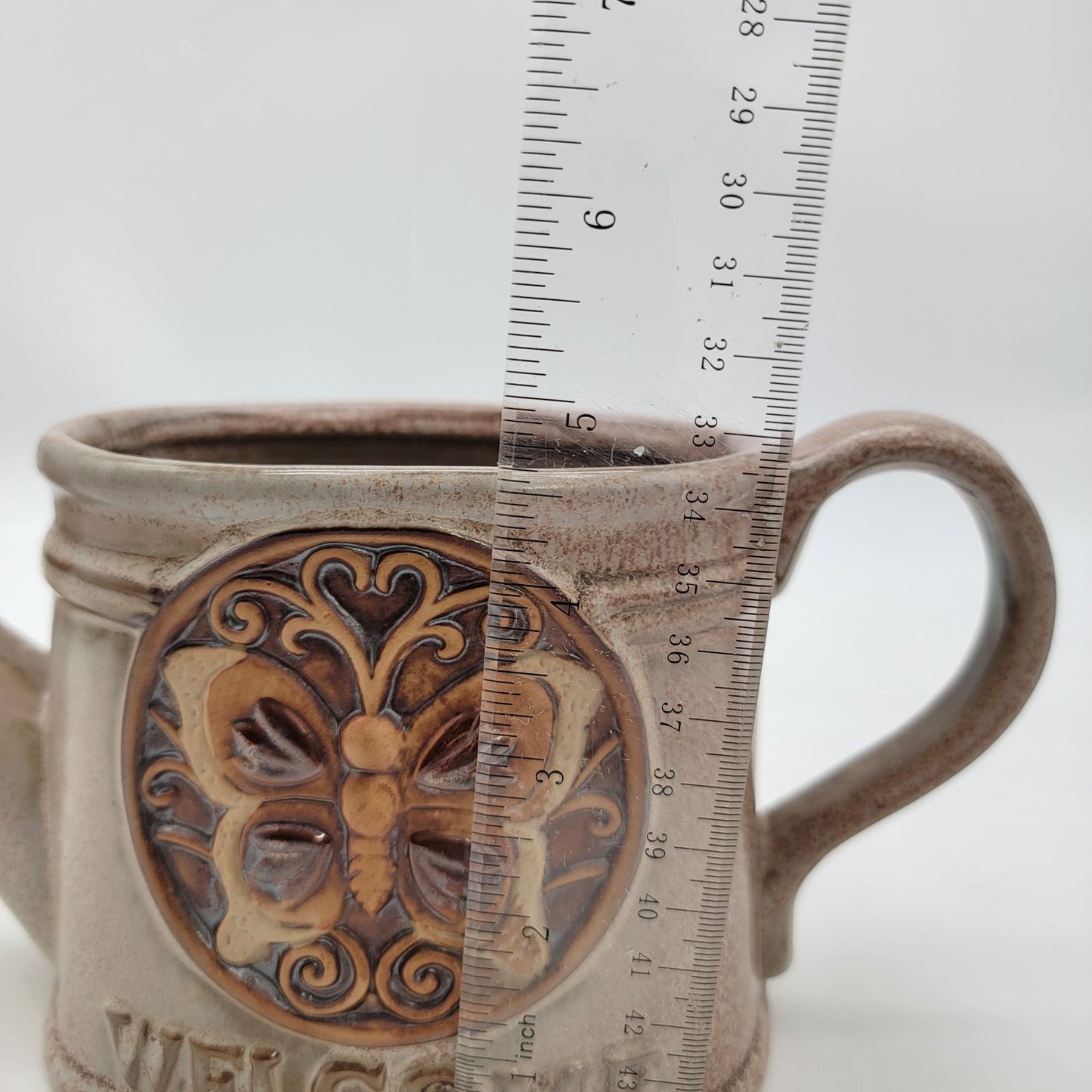 Decorative Watering Can Planter With Butterfly Welcome
