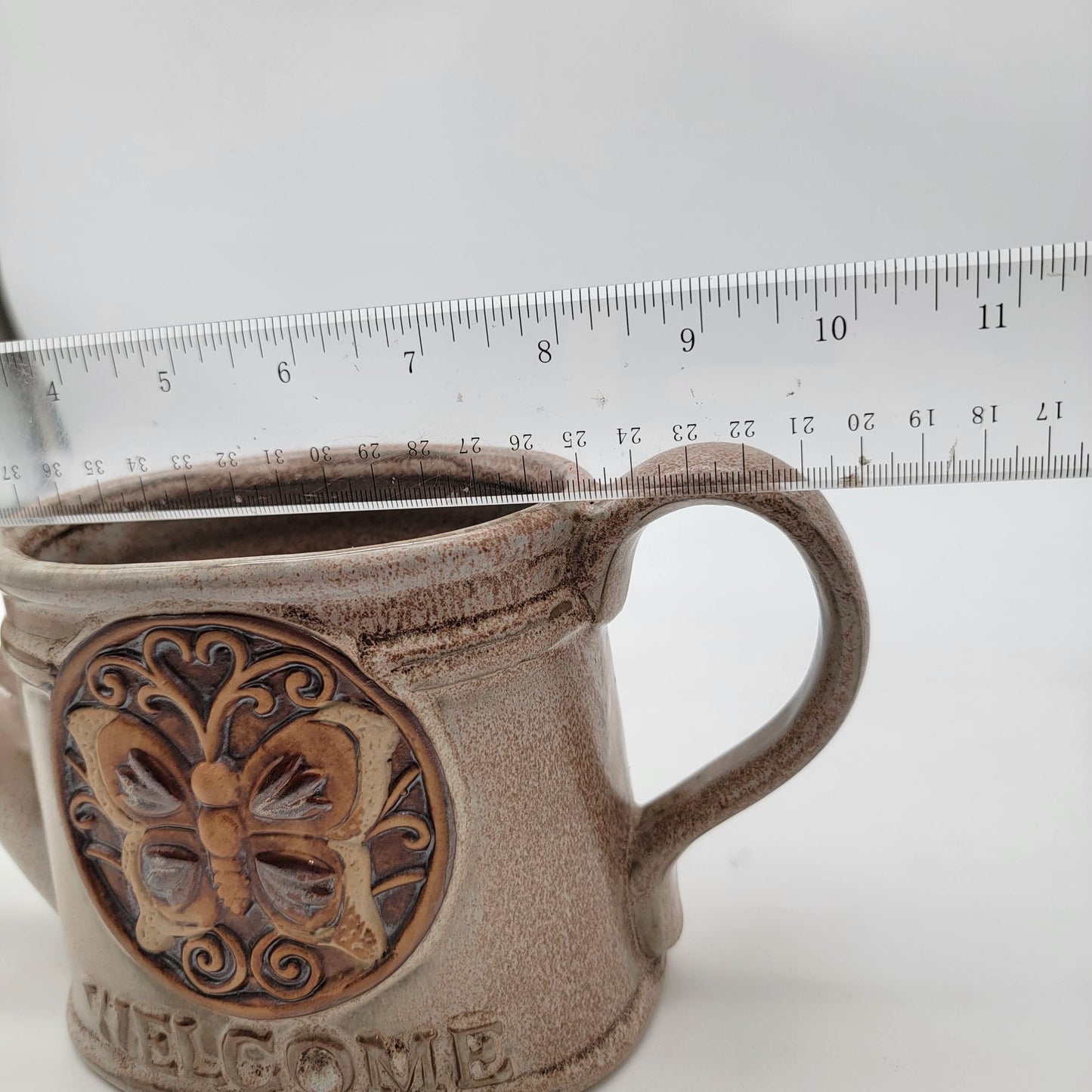 Decorative Watering Can Planter With Butterfly Welcome