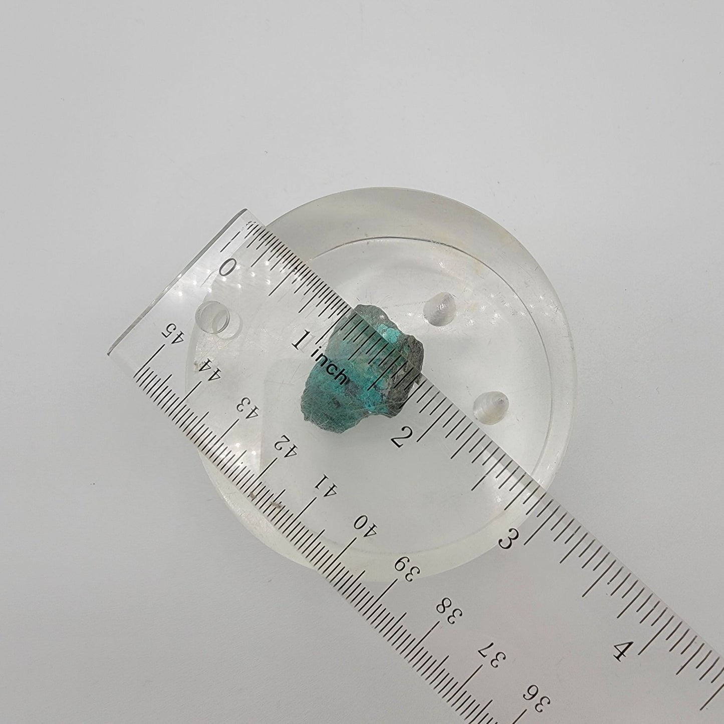 Mid-Century Lucite Paperweight With Encased Copper Fragment