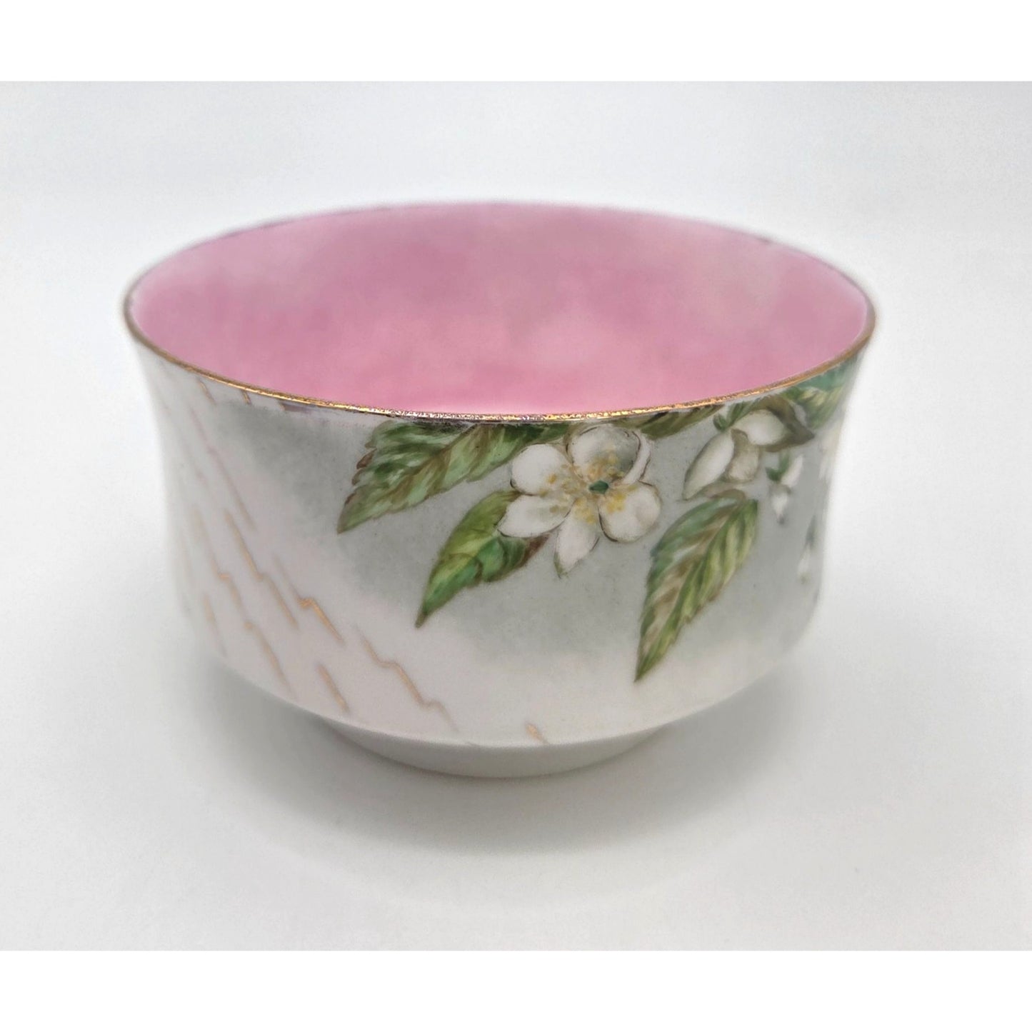 Antique Porcelain Chawan Japanese Tea Bowl Pink
