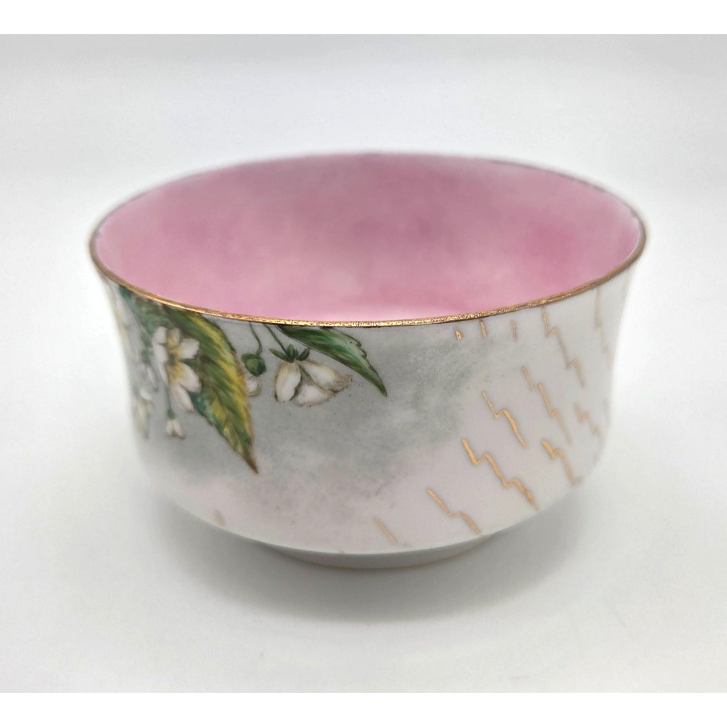Antique Porcelain Chawan Japanese Tea Bowl Pink