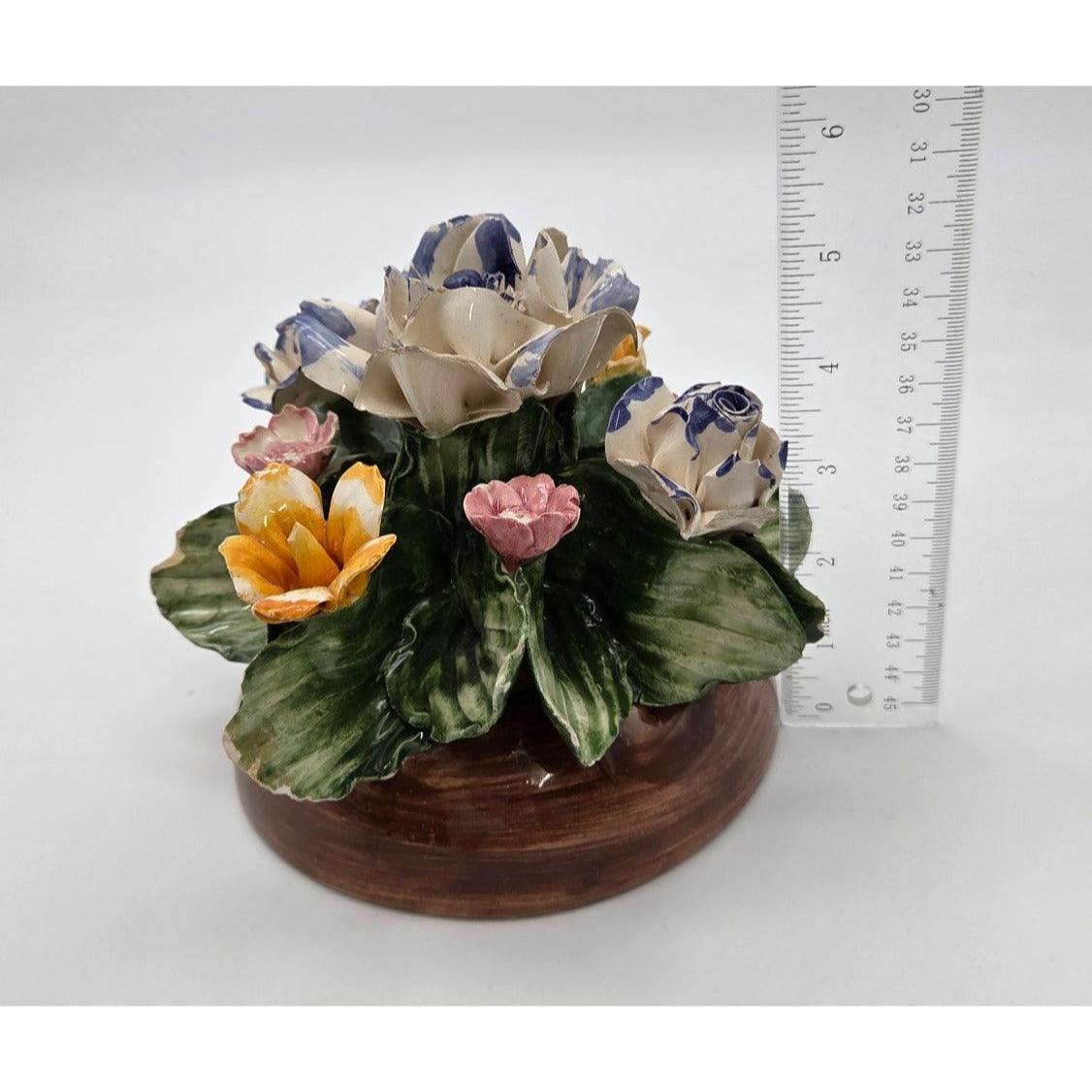 Vintage Capodimonte Italian Porcelain Floral Arrangement Centerpiece AS FOUND