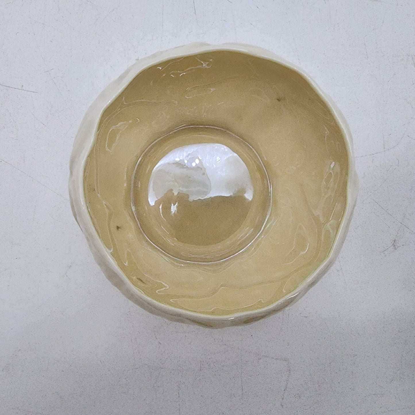 Vintage Belleek Irish Porcelain Sugar Bowl Lily