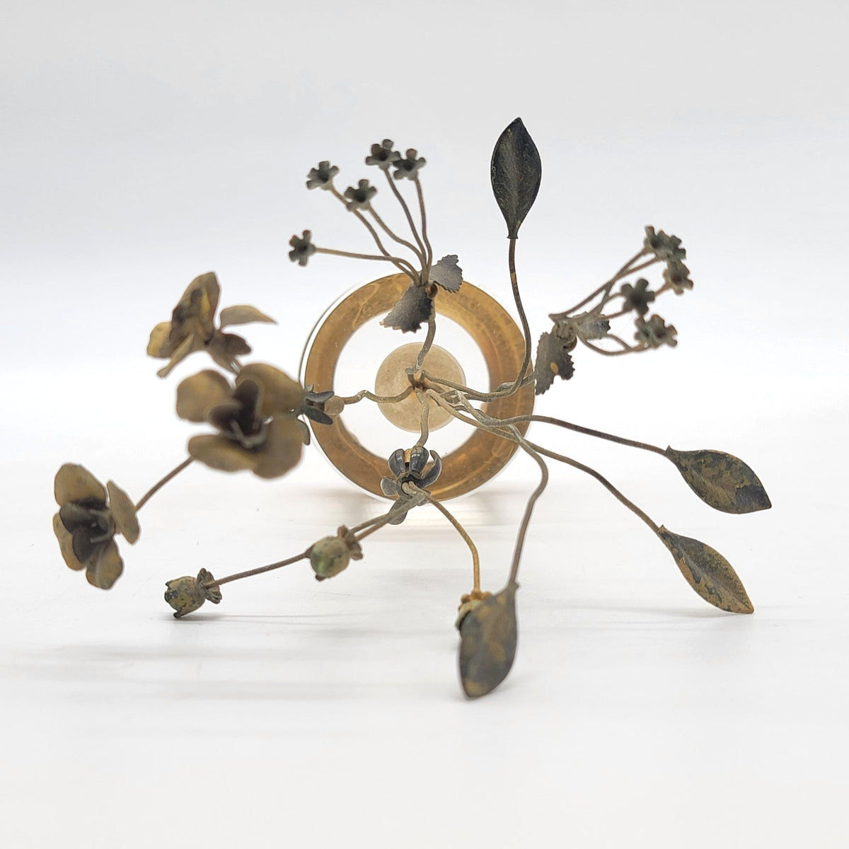 Mid-Century Jane Hutcheson Brass Lucite Floral Sculpture