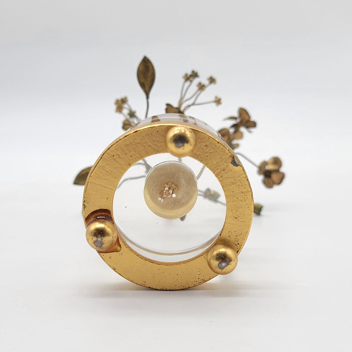 Mid-Century Jane Hutcheson Brass Lucite Floral Sculpture