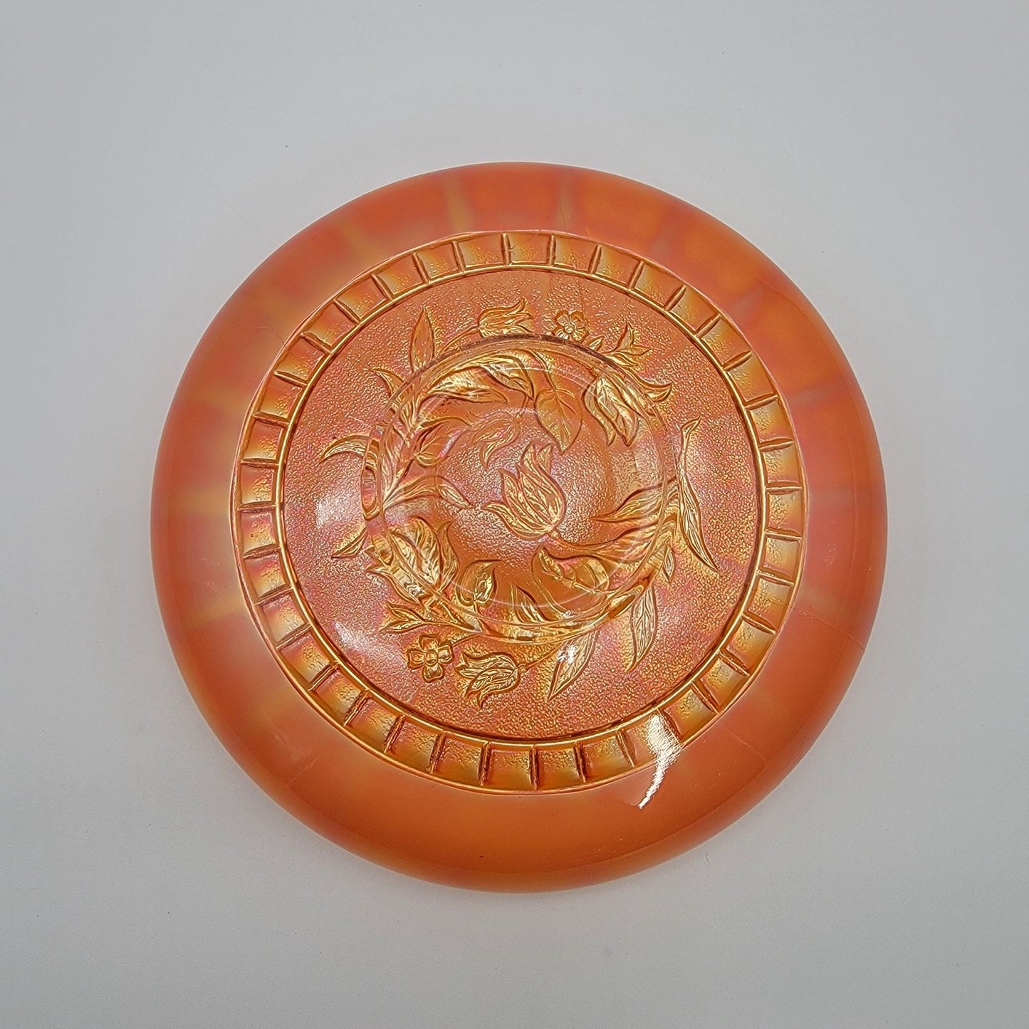 Antique Dugan Carnival Glass Windflower Wildflower Marigold Bowl