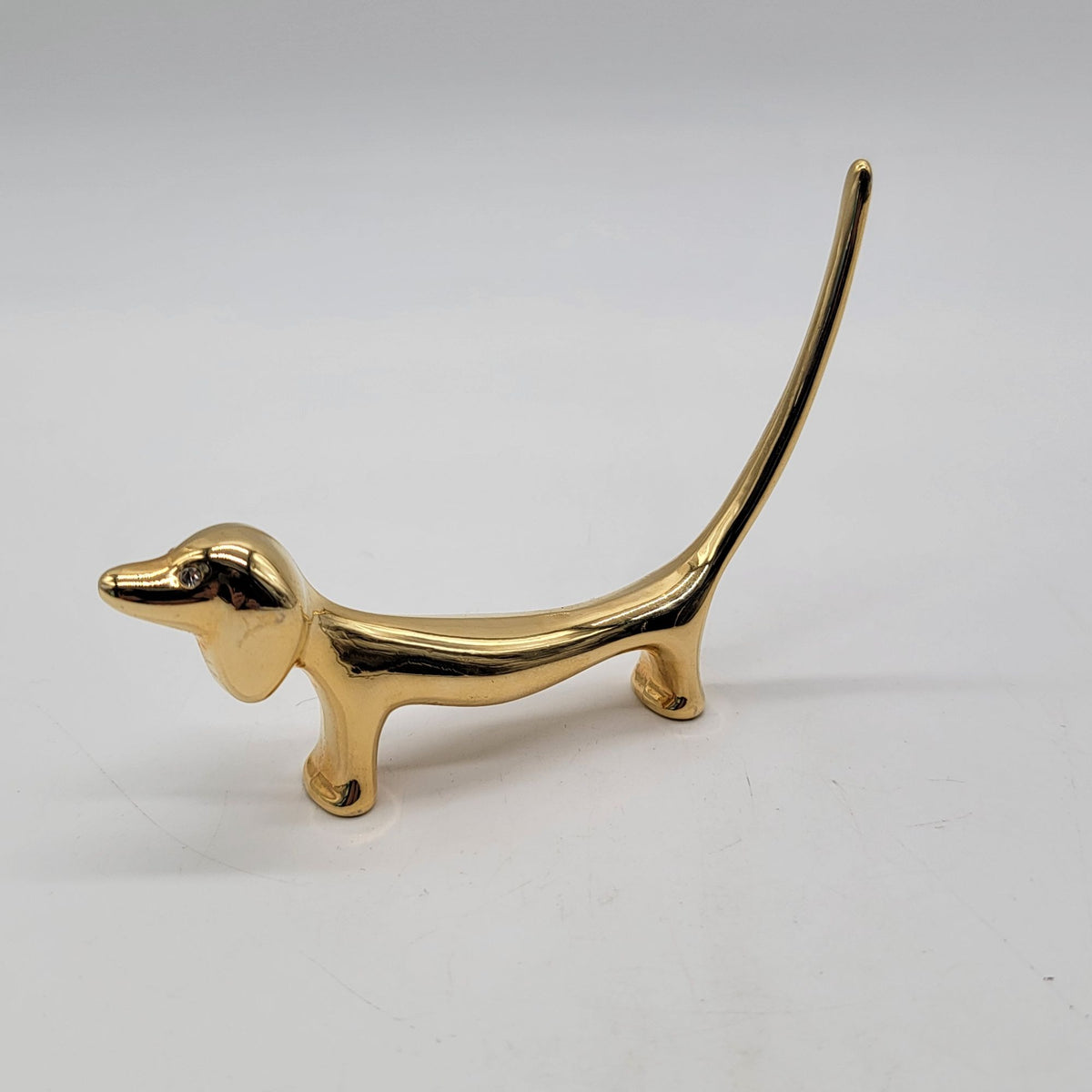 Dachshund Ring Holder With Rhinestone Eyes