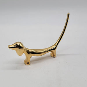 Dachshund Ring Holder With Rhinestone Eyes