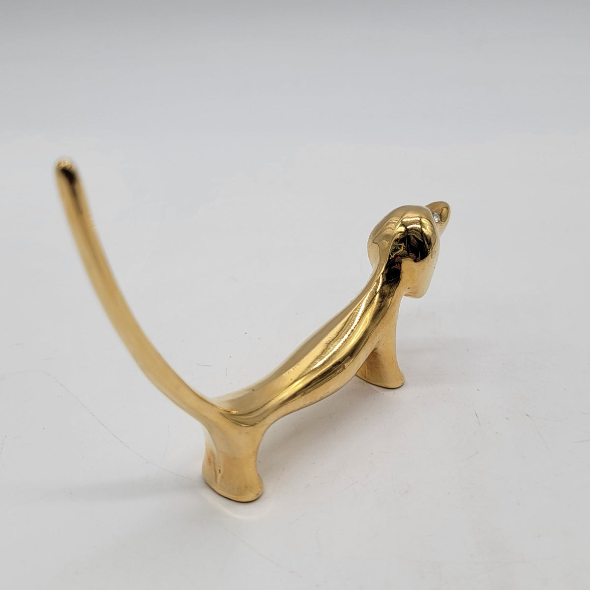 Dachshund Ring Holder With Rhinestone Eyes