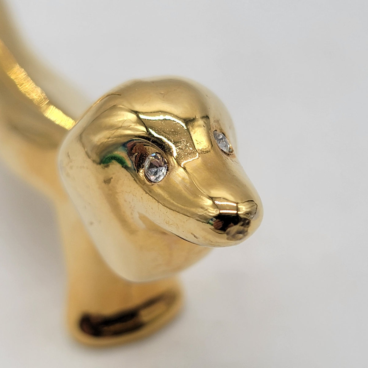 Dachshund Ring Holder With Rhinestone Eyes