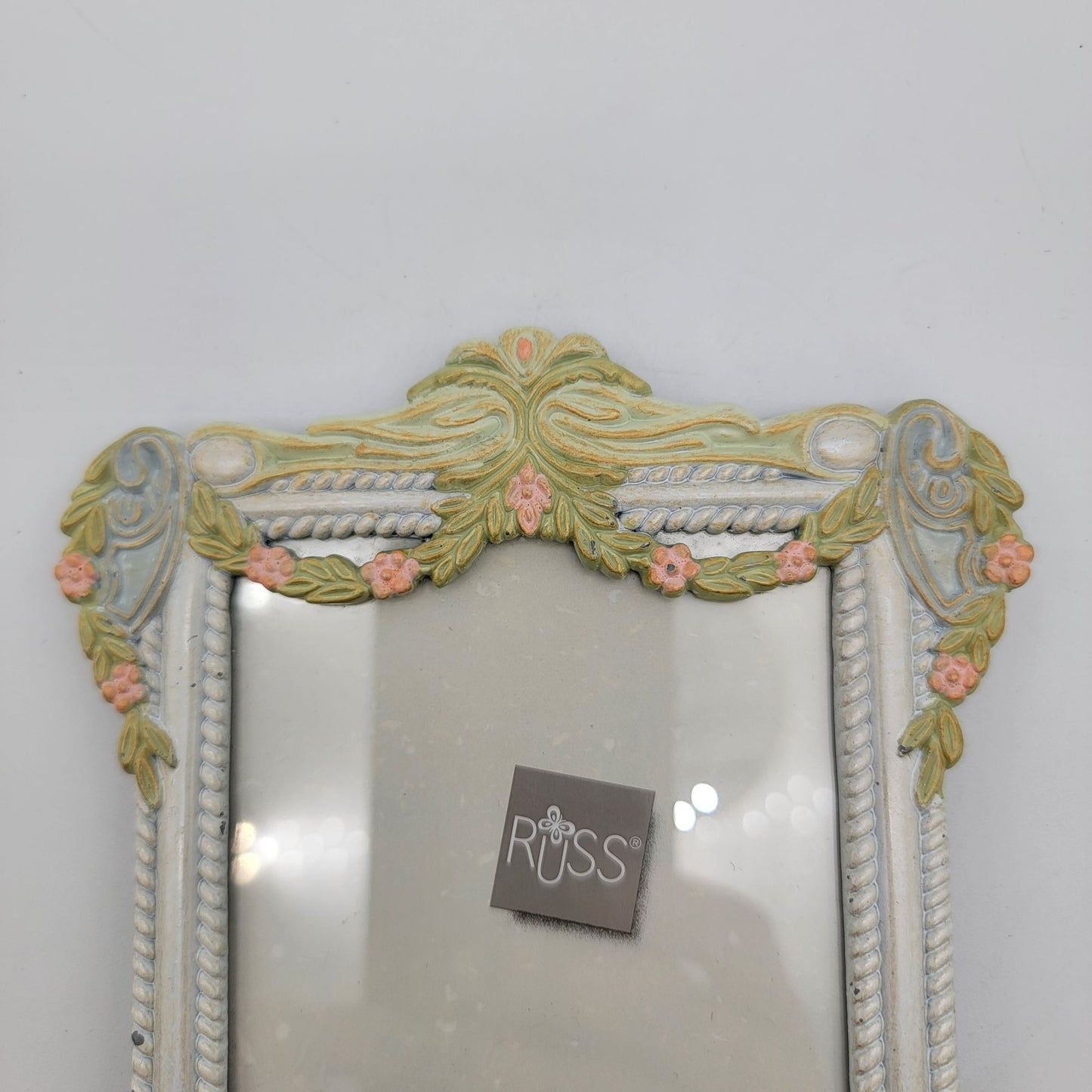 Vintage Russ Berrie & Co. Art Nouveau Floral Garlands Picture Frame 3.5" x 5"