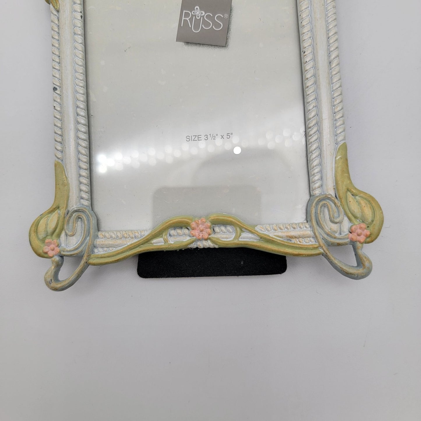 Vintage Russ Berrie & Co. Art Nouveau Floral Garlands Picture Frame 3.5" x 5"