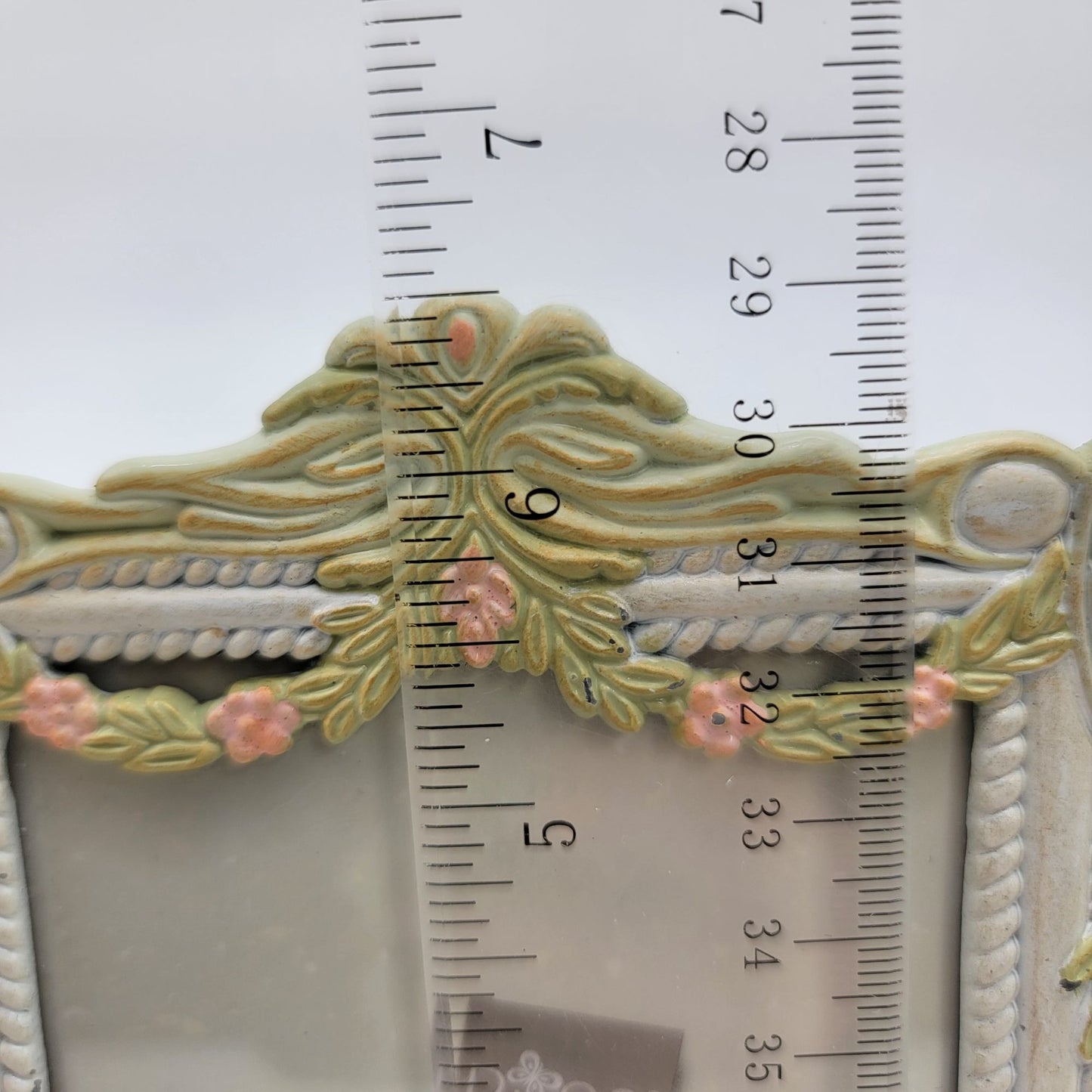 Vintage Russ Berrie & Co. Art Nouveau Floral Garlands Picture Frame 3.5" x 5"