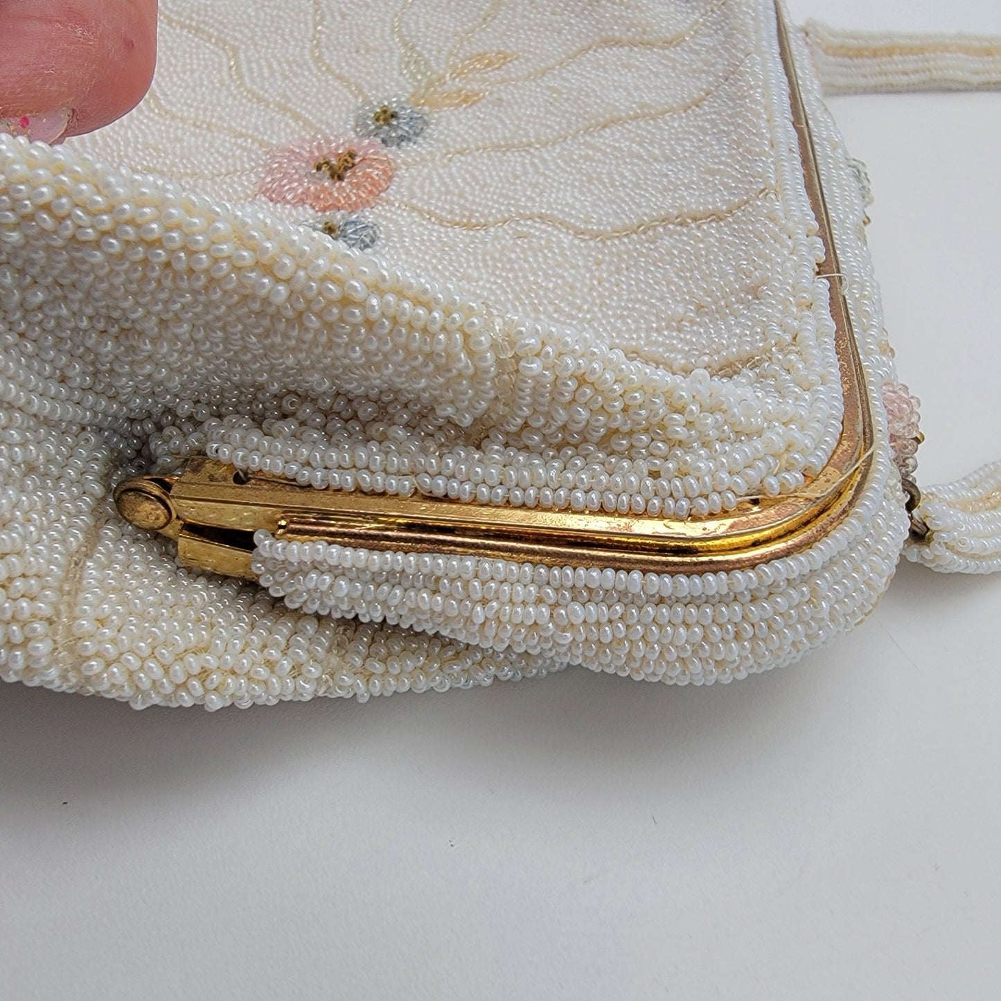 Vintage DeLill France Beaded Evening Bag Purse