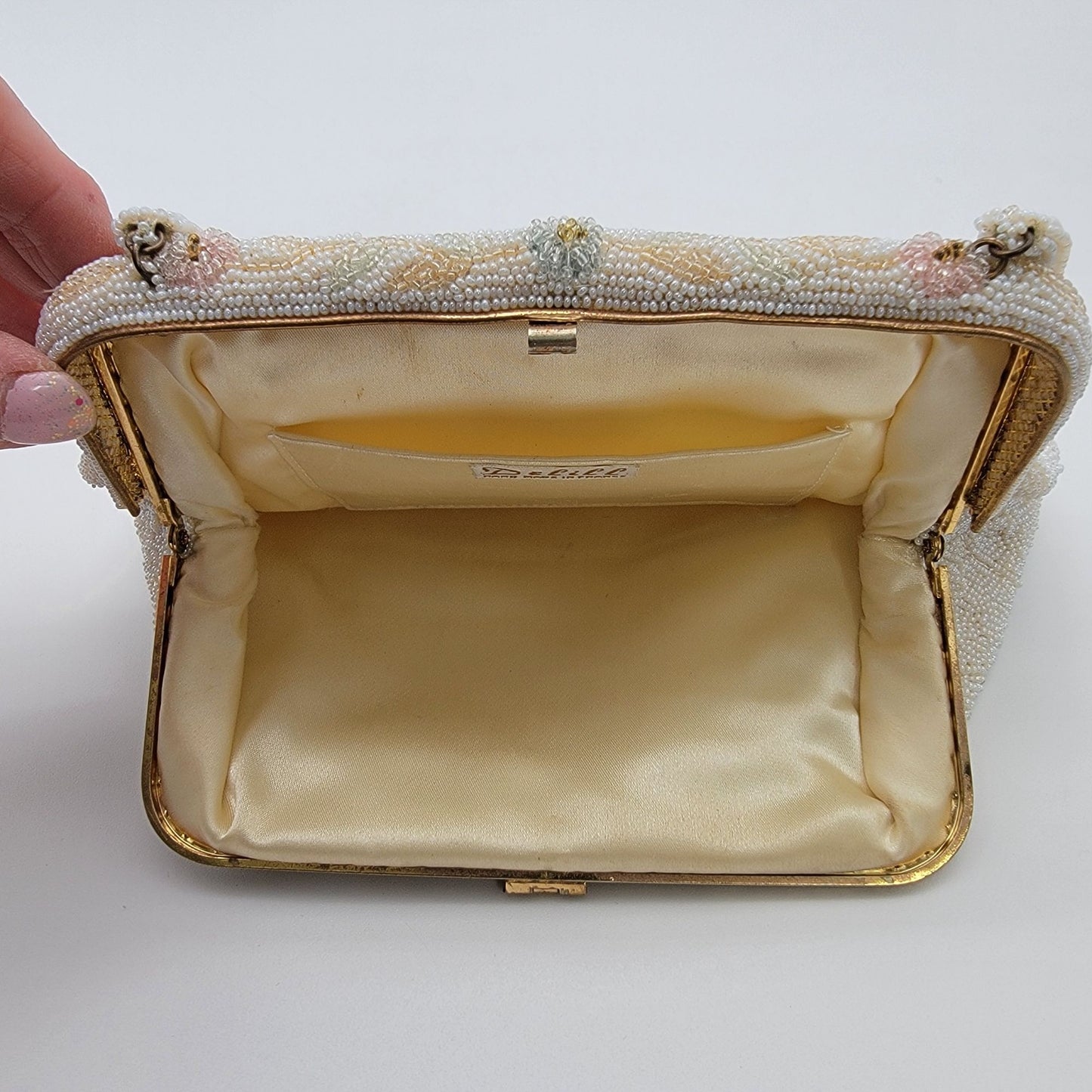 Vintage DeLill France Beaded Evening Bag Purse