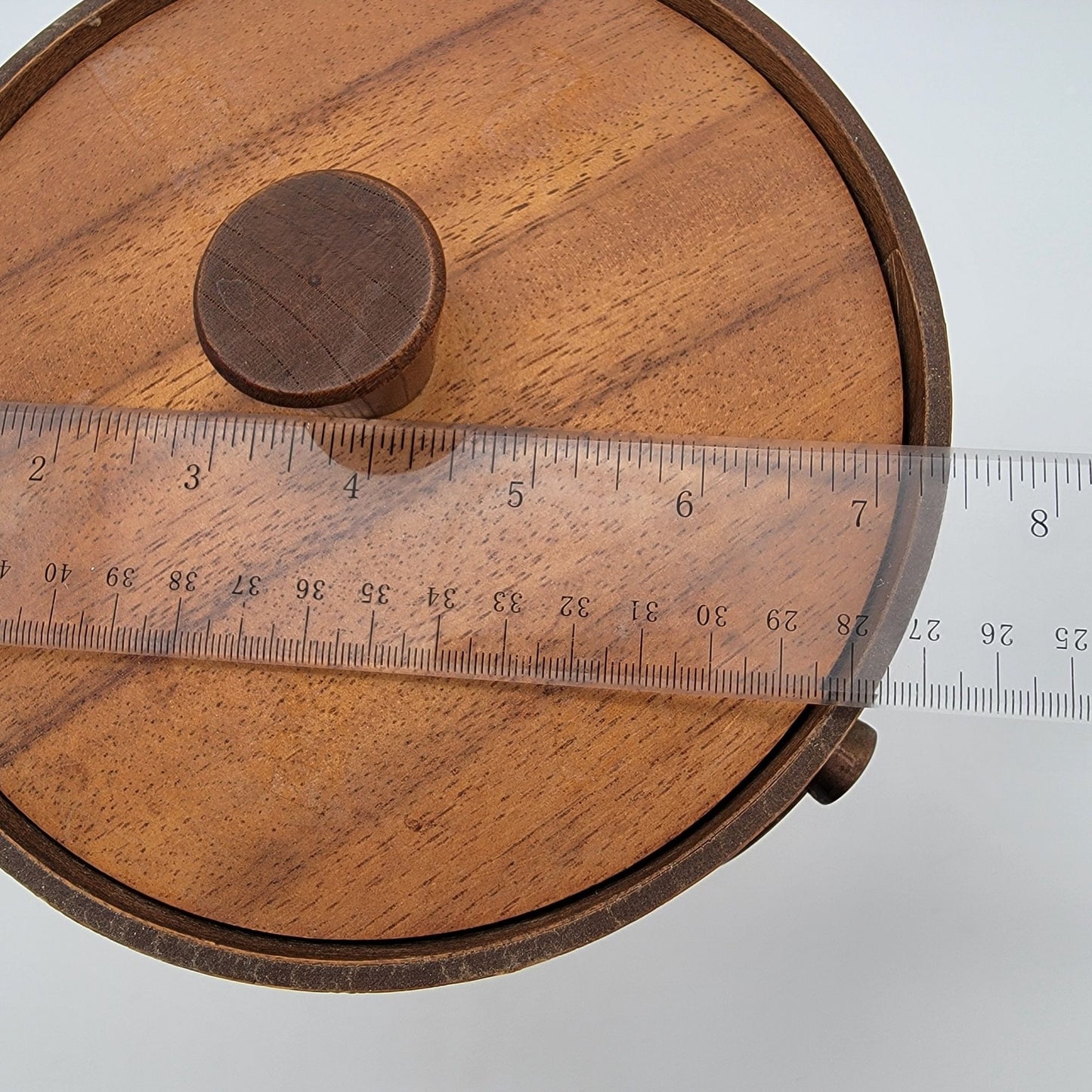 Mid Century Teak Wood Ice Bucket With Matching Tongs