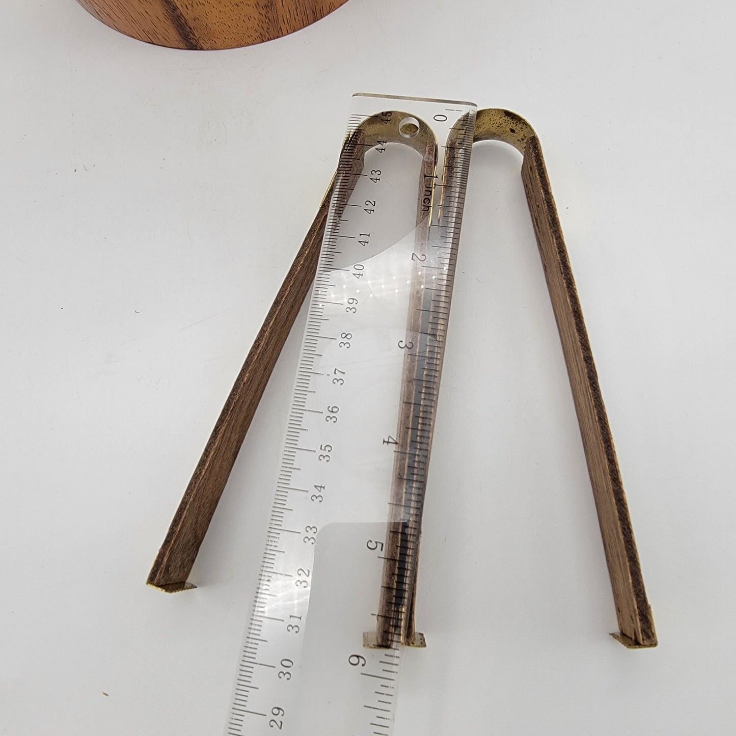 Mid Century Teak Wood Ice Bucket With Matching Tongs