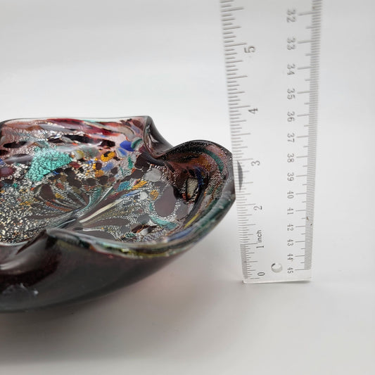 Mid Century AVEM Tutti Frutti Murano Art Glass Bowl Ashtray