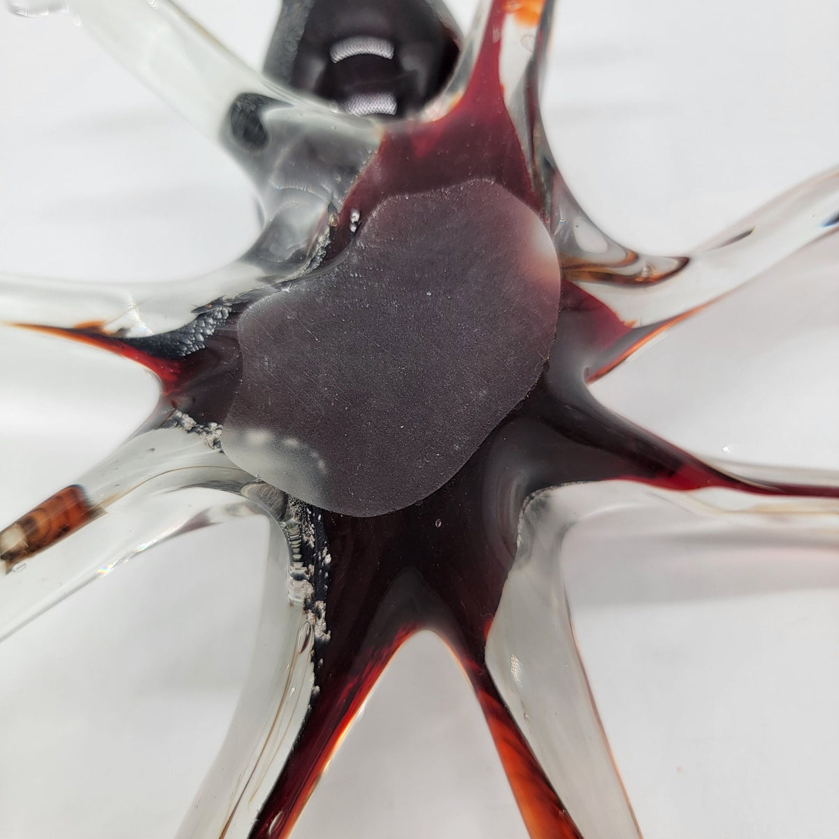 Hand-Blown Octopus Art Glass Figurine Silver Aventurine