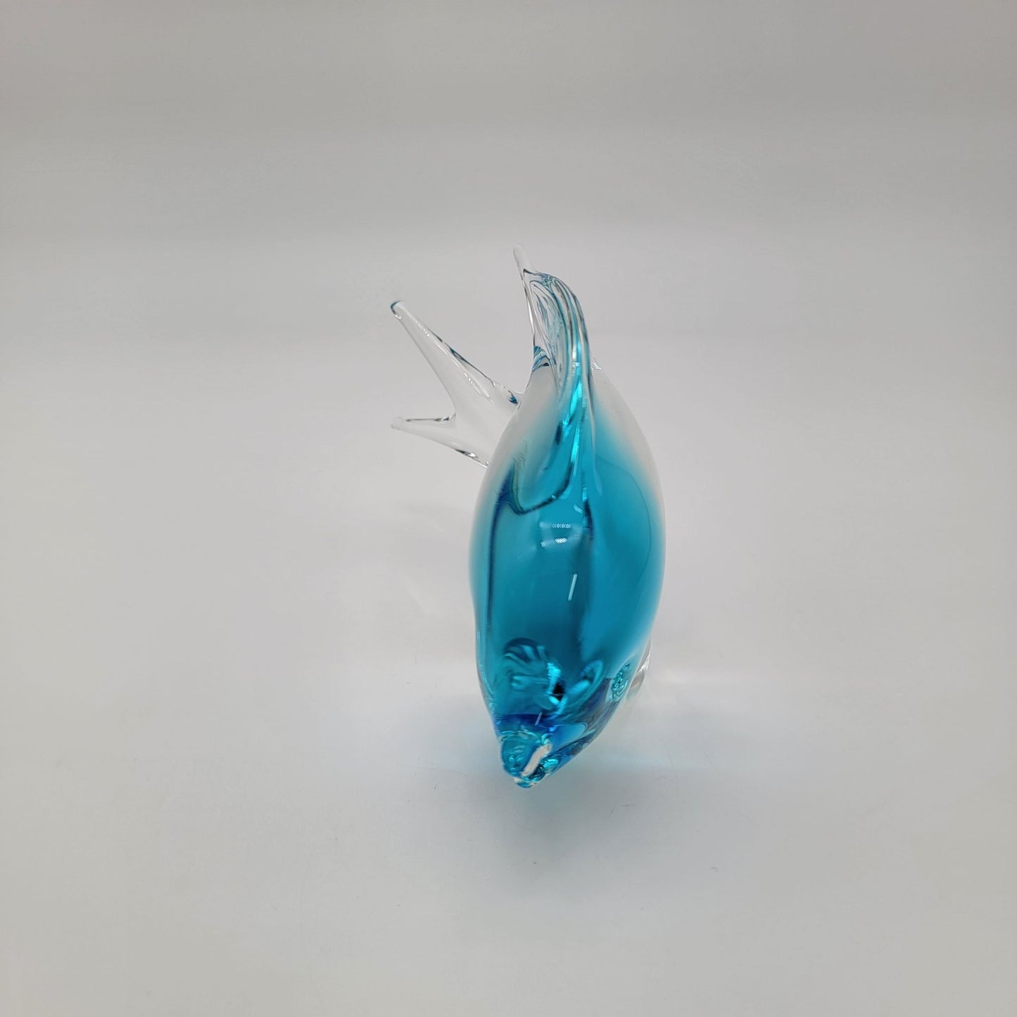 Vintage Oggetti Murano Sommerso Blue Glass Fish Sculpture