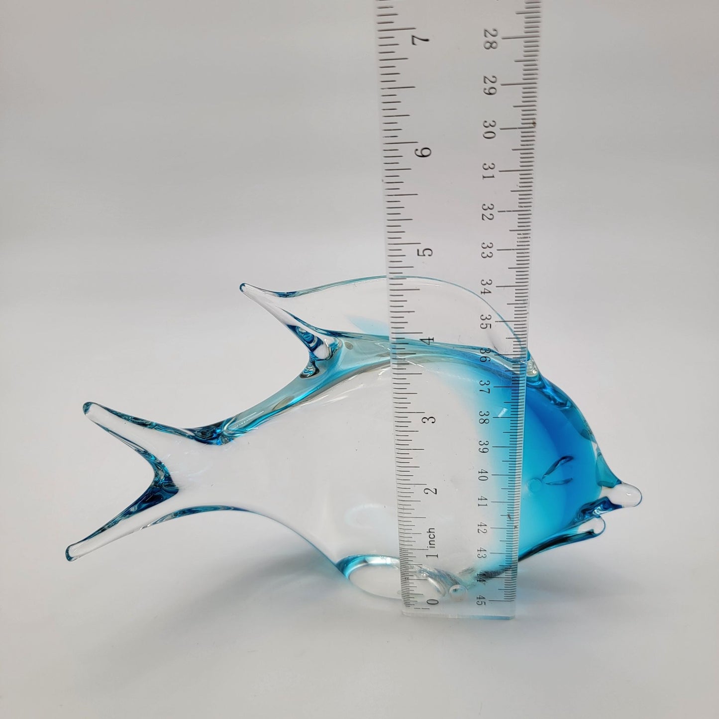 Vintage Oggetti Murano Sommerso Blue Glass Fish Sculpture