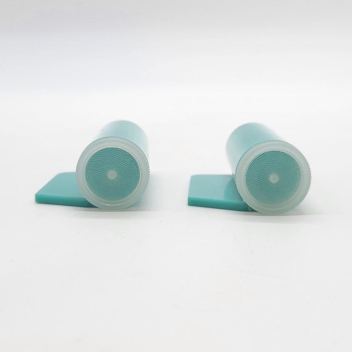 1950s Turquoise Blue Advertising Salt & Pepper Shakers Central Finance Co.