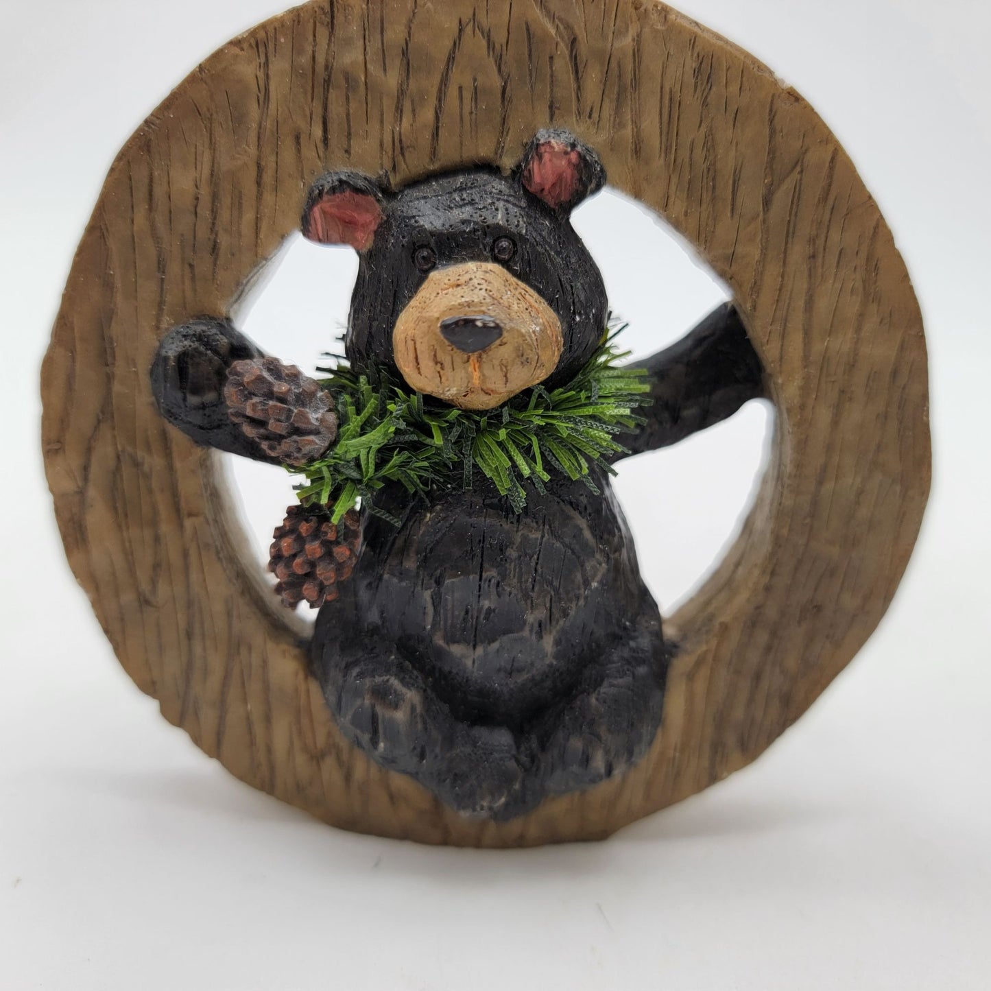 Rustic Woodland Black Bear "JOY" Figurine Set
