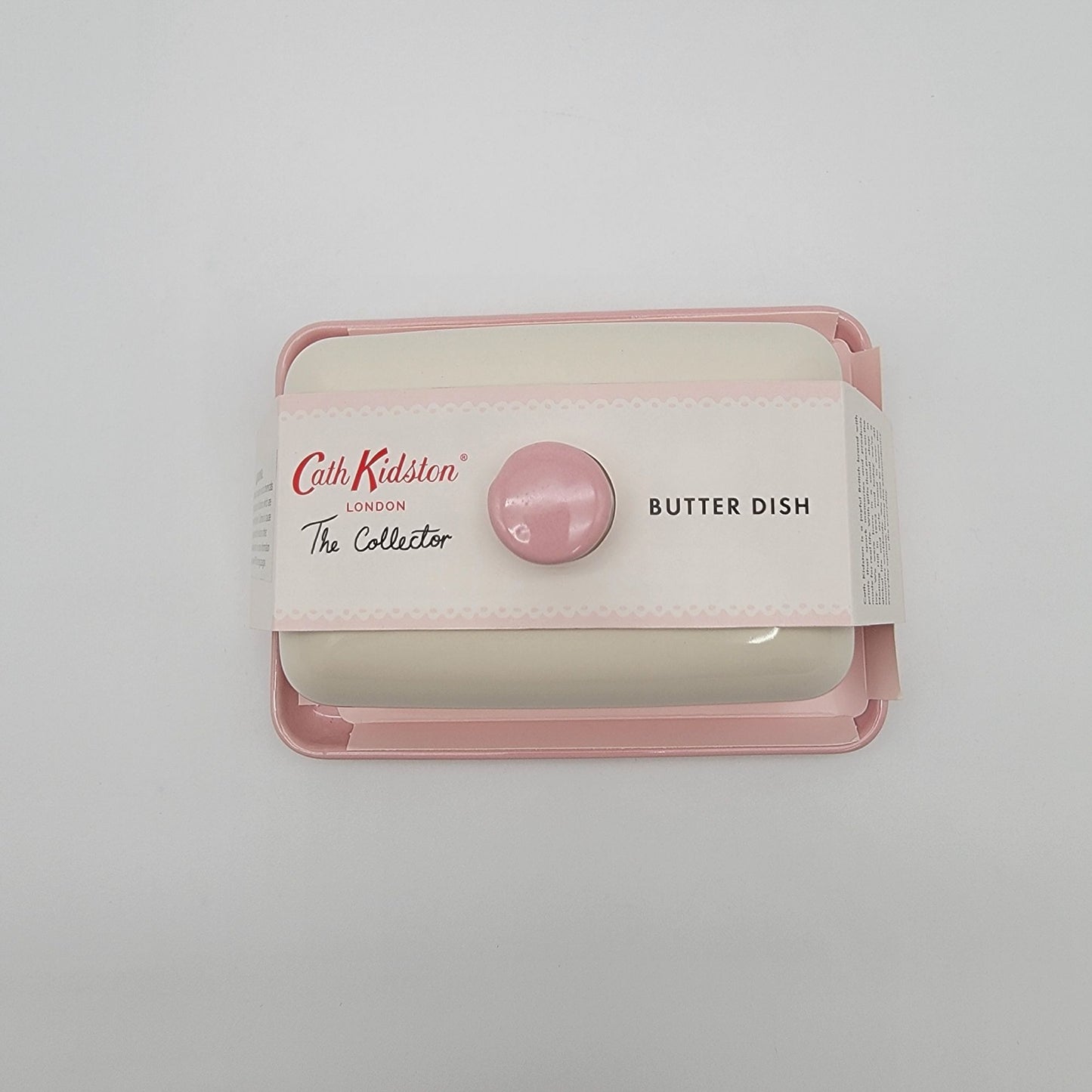 Cath Kidston Pink Roses Butter Dish NEW