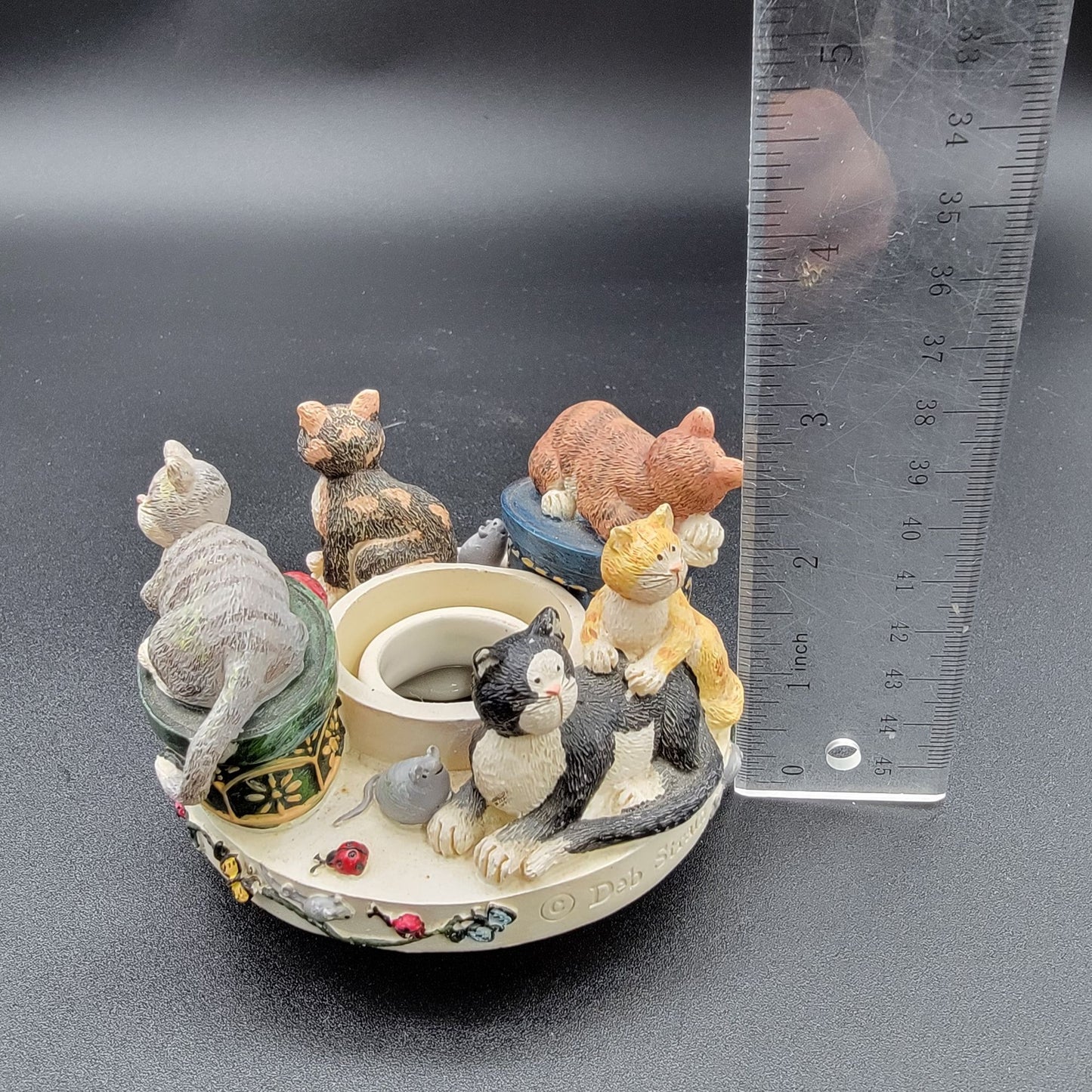 Vintage Deb Strain Candle Capper Cats  Jar Topper