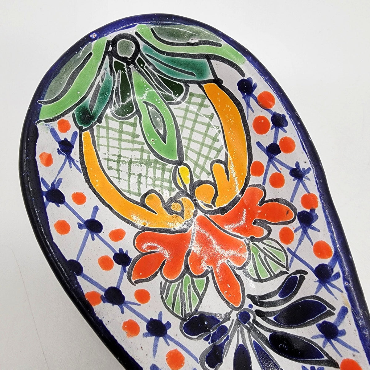 Mexican Talavera Pottery Spoon Rest