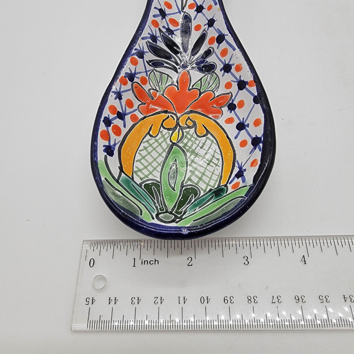 Mexican Talavera Pottery Spoon Rest