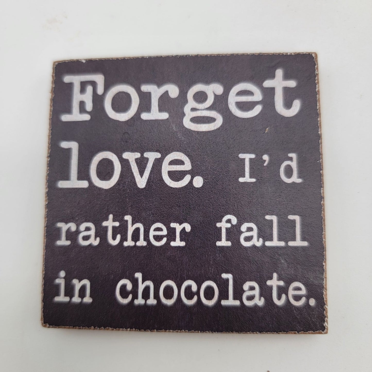 Magnetic Board With Set Of Two Chocolate-Themed Square Magnets