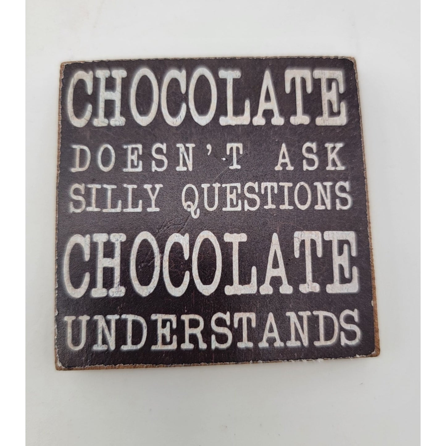 Magnetic Board With Set Of Two Chocolate-Themed Square Magnets