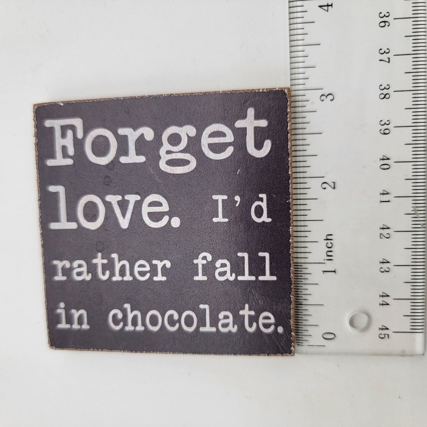 Magnetic Board With Set Of Two Chocolate-Themed Square Magnets