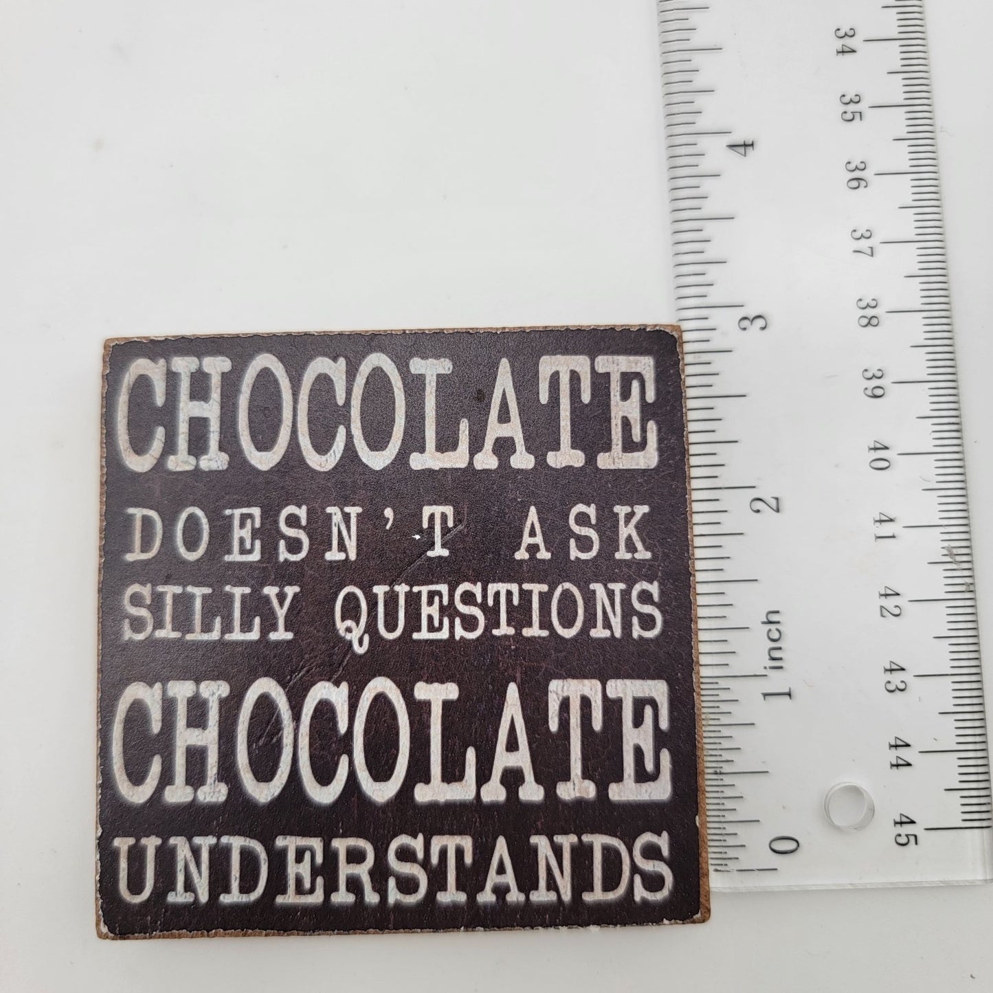 Magnetic Board With Set Of Two Chocolate-Themed Square Magnets