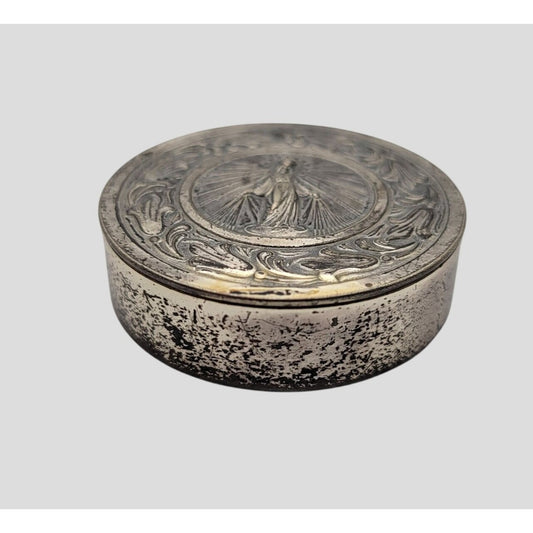 Vintage Catholic Pilgrim's Rosary Box Our Lady Of The Miraculous Medal