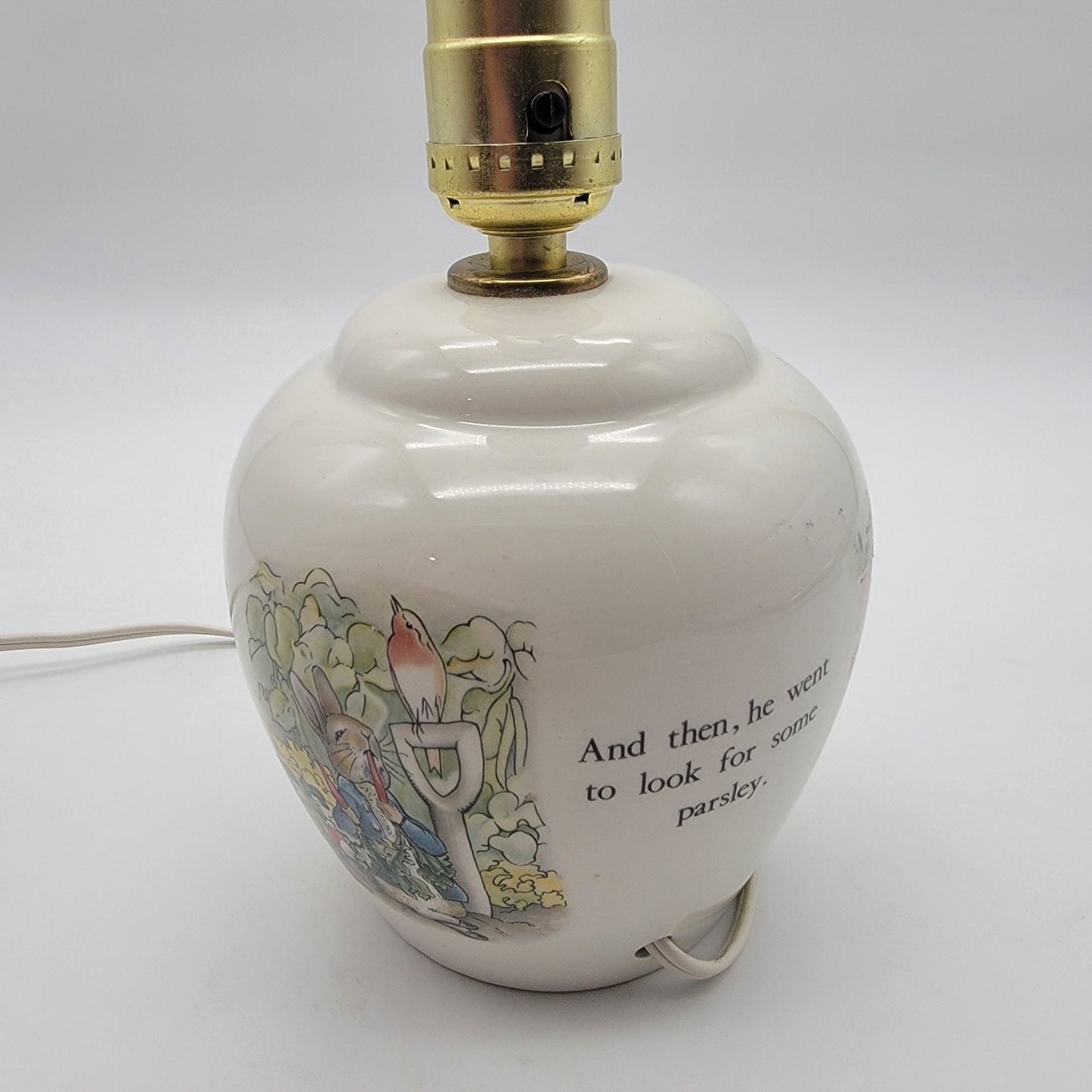 Wedgwood Beatrix Potter Peter Rabbit Nursery Lamp