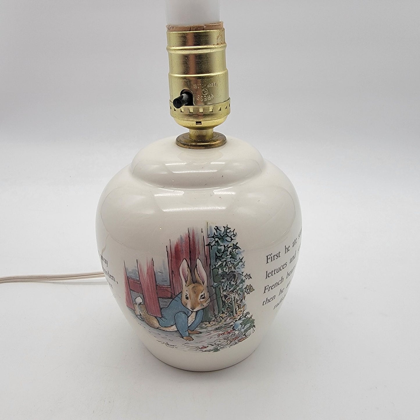 Wedgwood Beatrix Potter Peter Rabbit Nursery Lamp