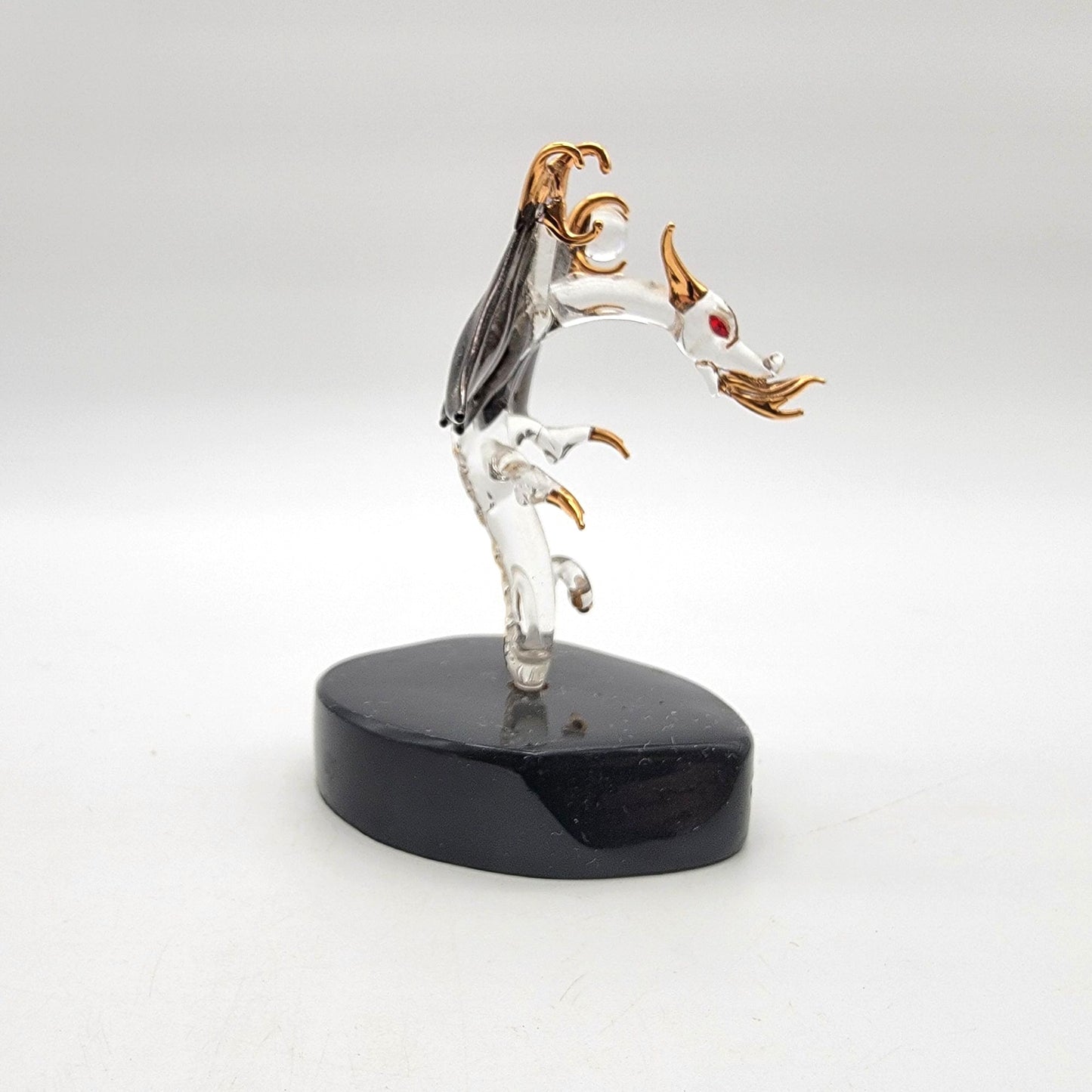 Glass Baron Black Dragon Blown Glass Figurine