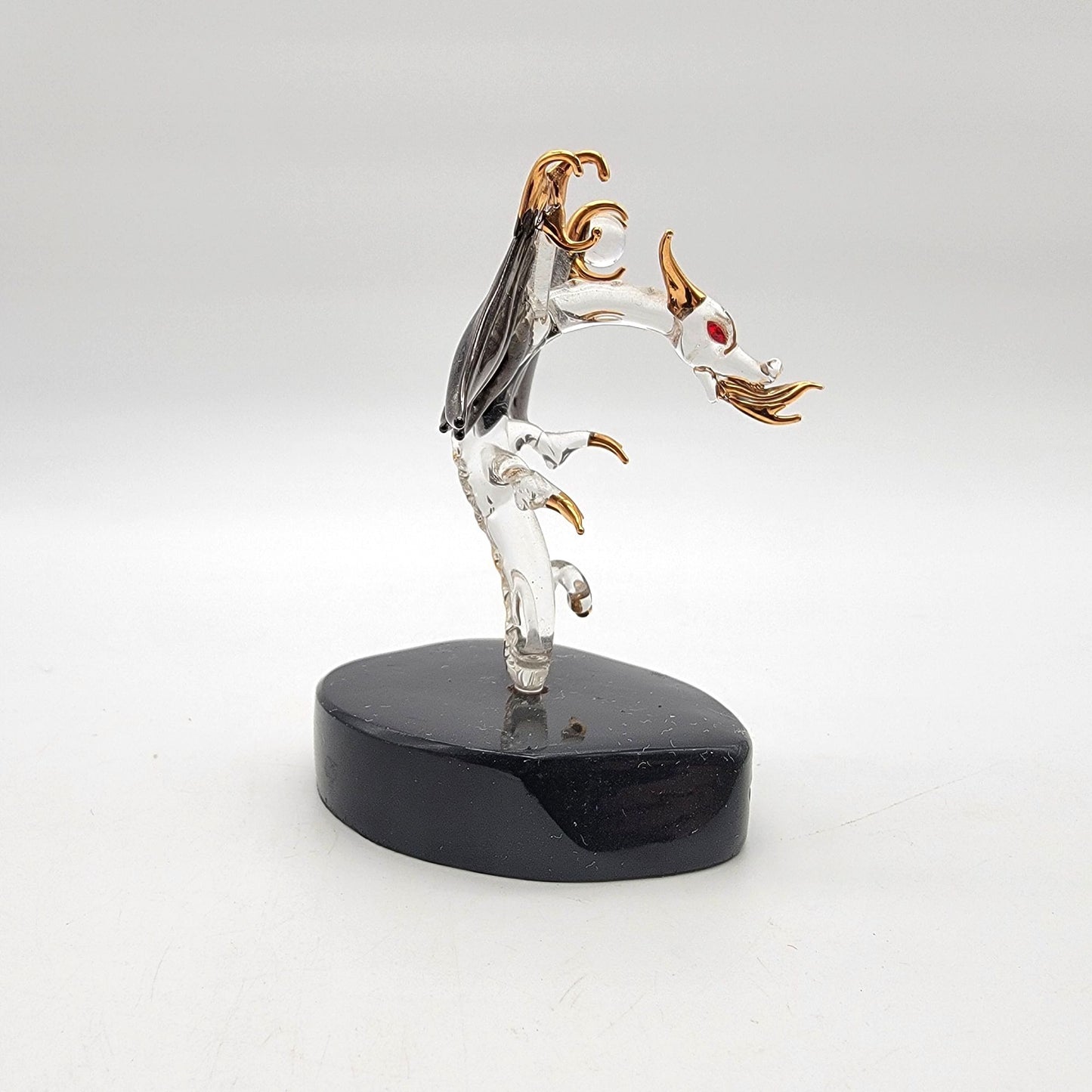 Glass Baron Black Dragon Blown Glass Figurine