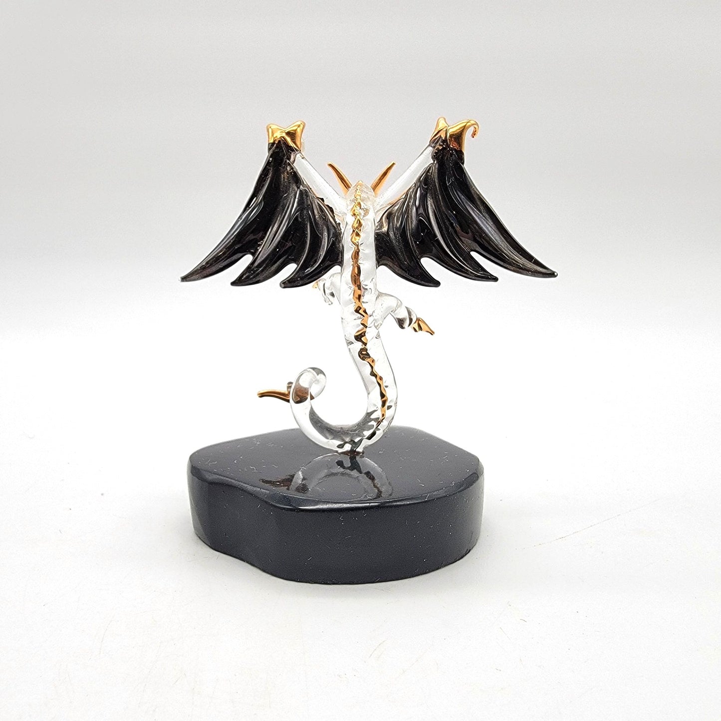Glass Baron Black Dragon Blown Glass Figurine