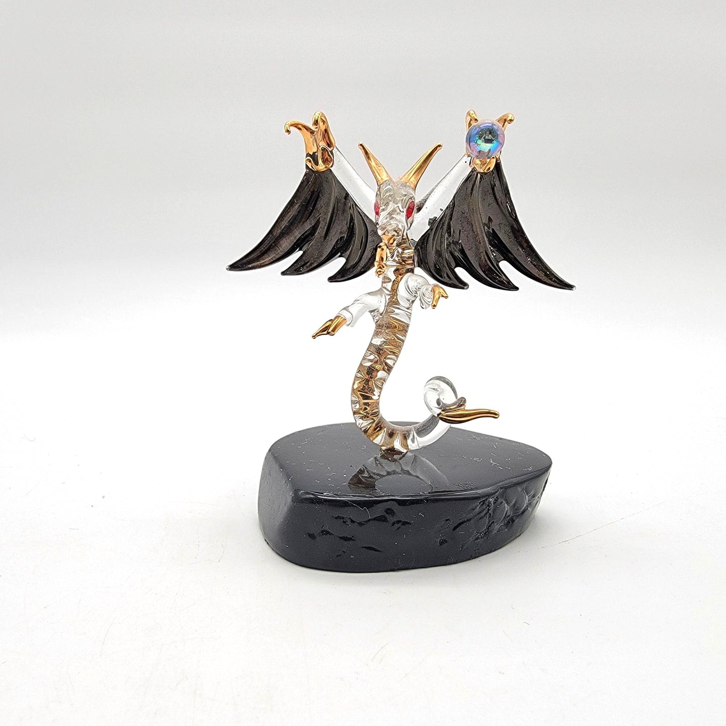 Glass Baron Black Dragon Blown Glass Figurine
