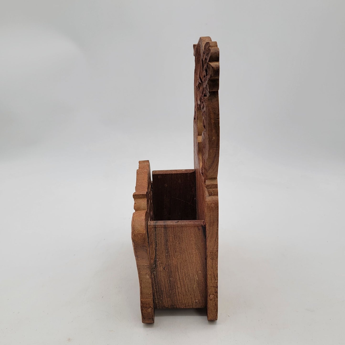 Vintage Handcrafted Wooden Mail Holder & Organizer