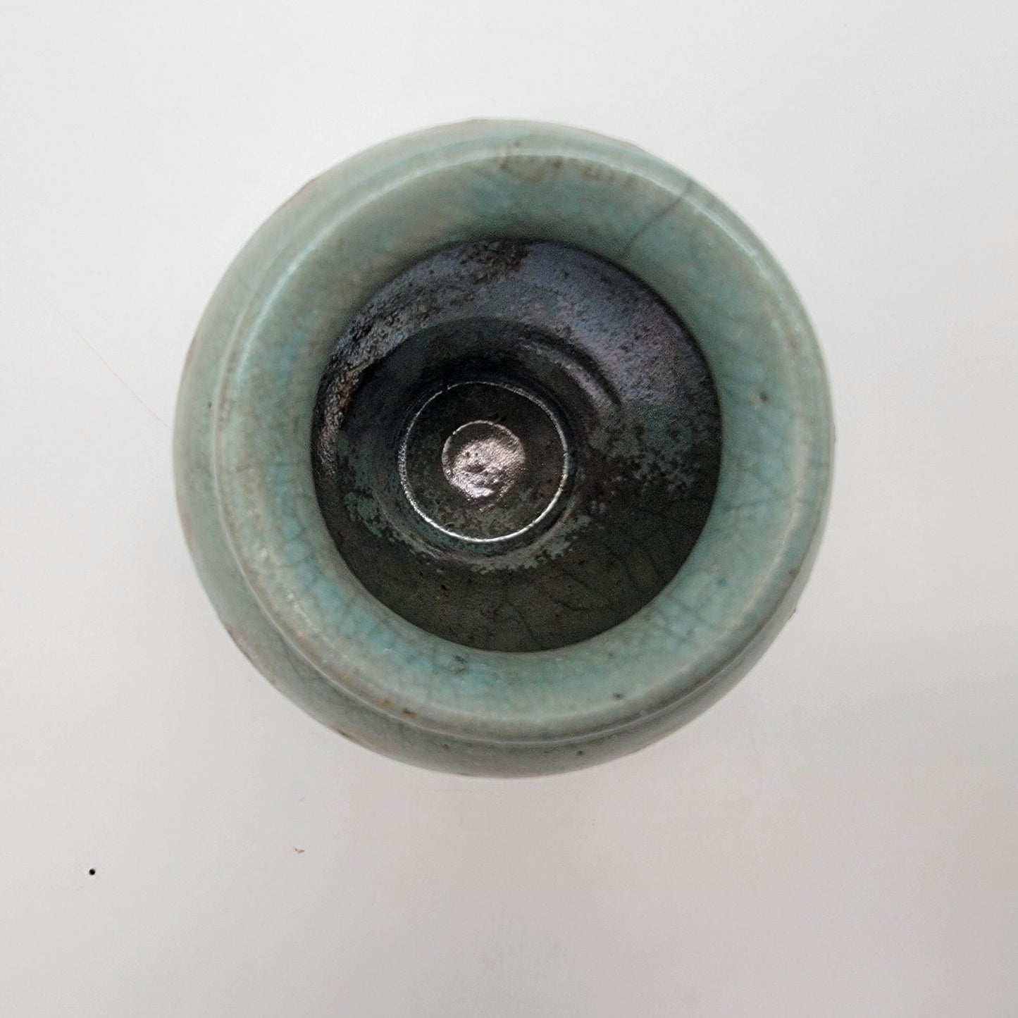 Vintage Japanese Crackle Raku Pottery Vase