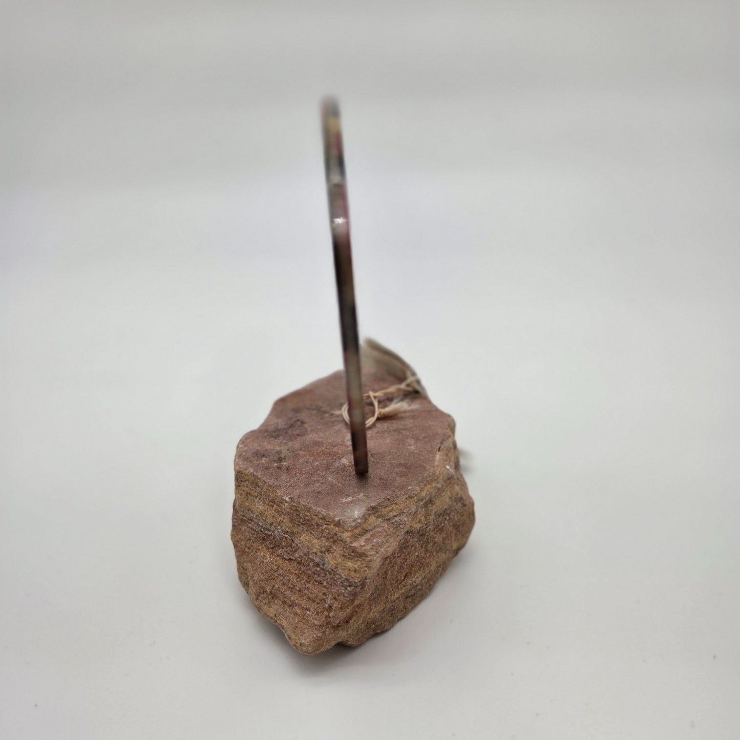 Vintage Lazart Petroglyphs Fetish Bear On Stone Base