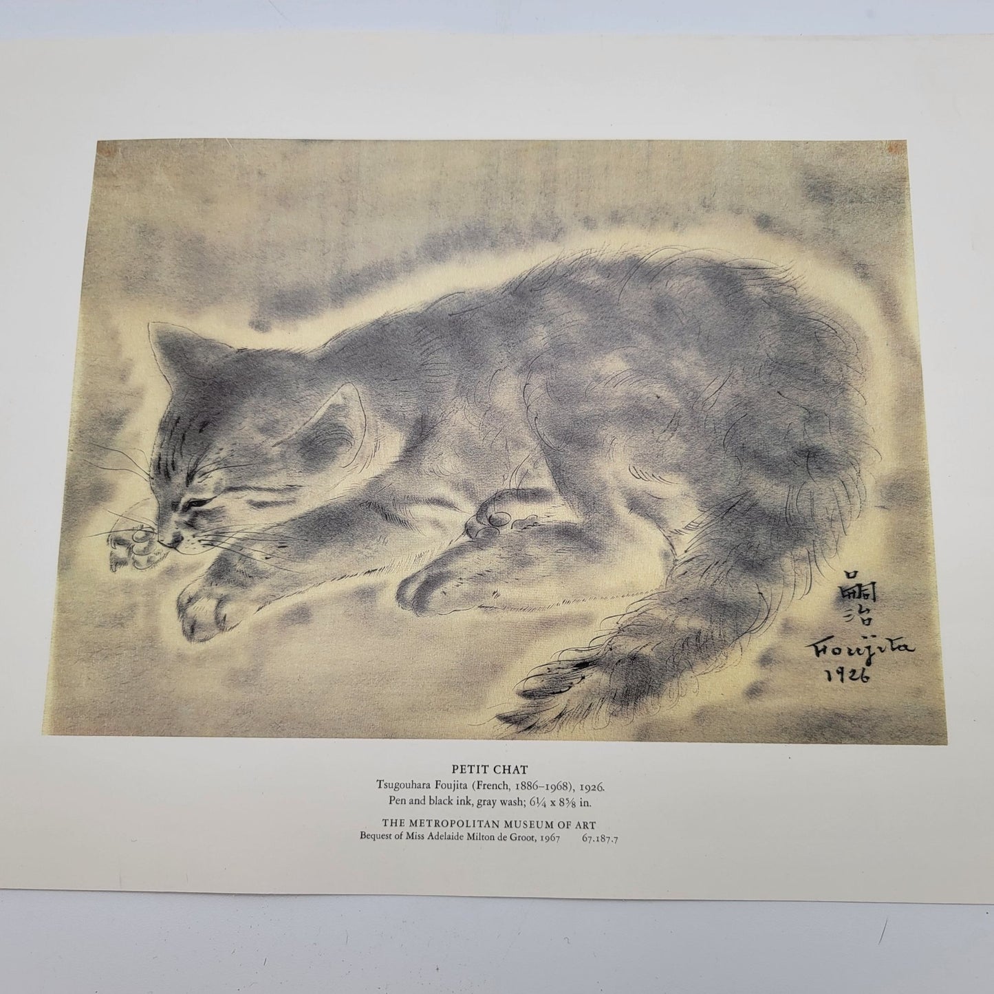 MMA Petit Chat By Tsugouhara Foujita Print Poster